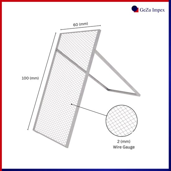 GeZu Impex Tamis pour Terre 100 x 60 cm Galvanisé à chaud