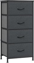Bol.com Stoffen Ladekast - Ladenkast - Opbergkast - Compacte Kast - 4 Lades - Organizer voor Thuis - Veelzijdig - Metalen Frame ... aanbieding