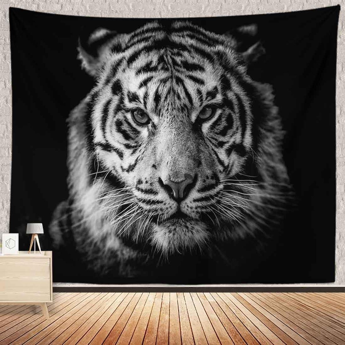 Ibenzoa® Wolf Wandtapijt - Jungle King - Wilde Dieren Wanddecoratie - 203 x 152 cm