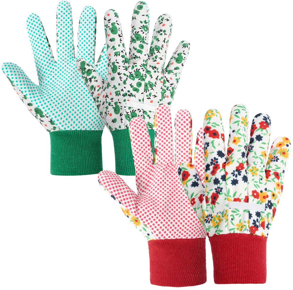 Ibenzoa® Oude Tuinhandschoenen met Bloemenpatroon