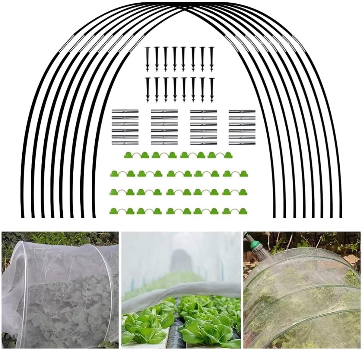 Ibenzoa® Complete Set van 30 Plantentunnels en Bogen voor Optimale Tuinbescherming