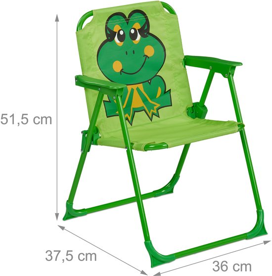 Campingstoel kinderen - opvouwbaar - zithoogte: 26 cm - kikker — afbeelding 5