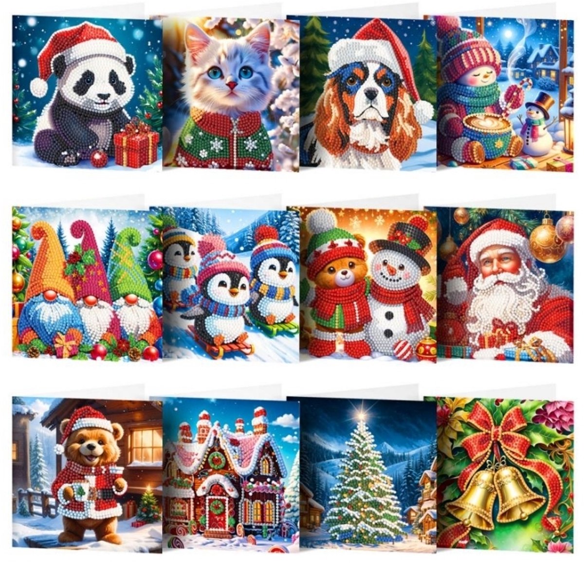 Diamond Painting - Kerstkaarten - Kerstmis - Kerst - Hobby - Sinterklaas - Cadeau