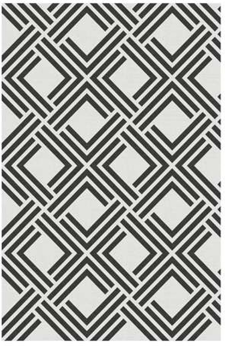Storesdeco Premium vinyl vloerkleed, antislip, binnen/buiten – zwart , 60 x 90 cm