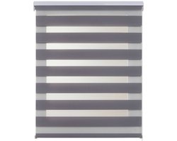 Storesdeco - Duo rolgrodijn – stijlvol dubbel textiel in zilver, 140x250 cm