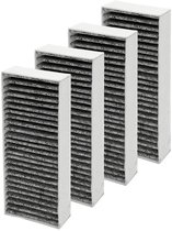 Multaparts® koolstof filter afzuigkap 19 x 7 x 3 cm -set van 4 stuks - | Filtercassettes met actief kool om geurtjes tegen te gaan | Alternatief voor Bosch / Siemens 17007113, HEZ9VRUD0
