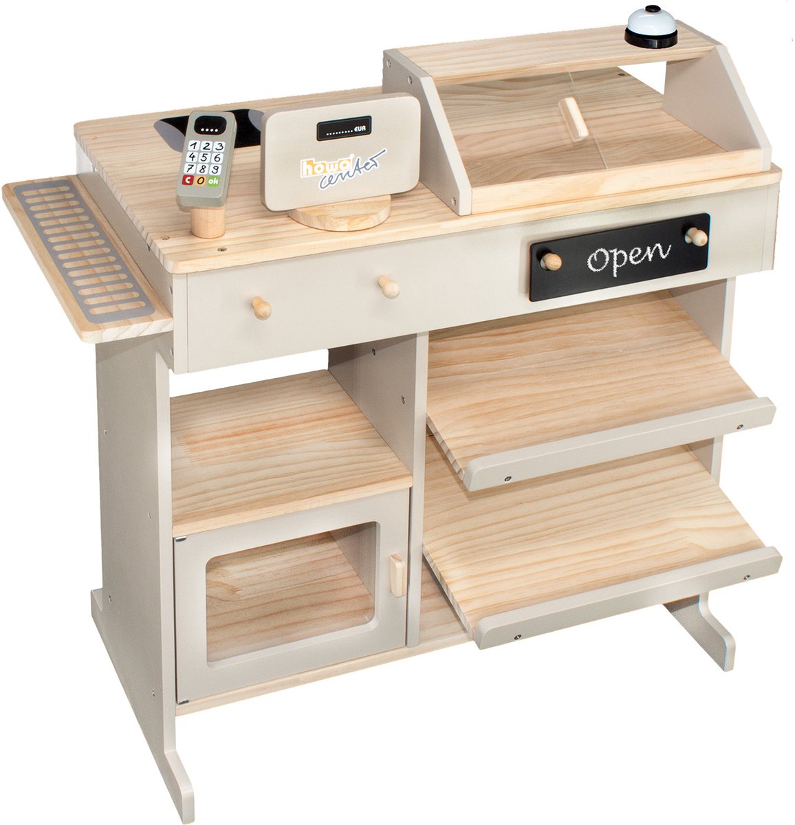 howa Speelgoedwinkeltje van hout - Beige met 5 accessoires - 47551