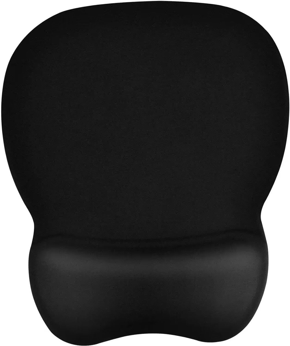 Muismat met memory foam frame - 2mm - Muismat - Muismat met polsondersteuning en antislip rubberen basis - Zwart