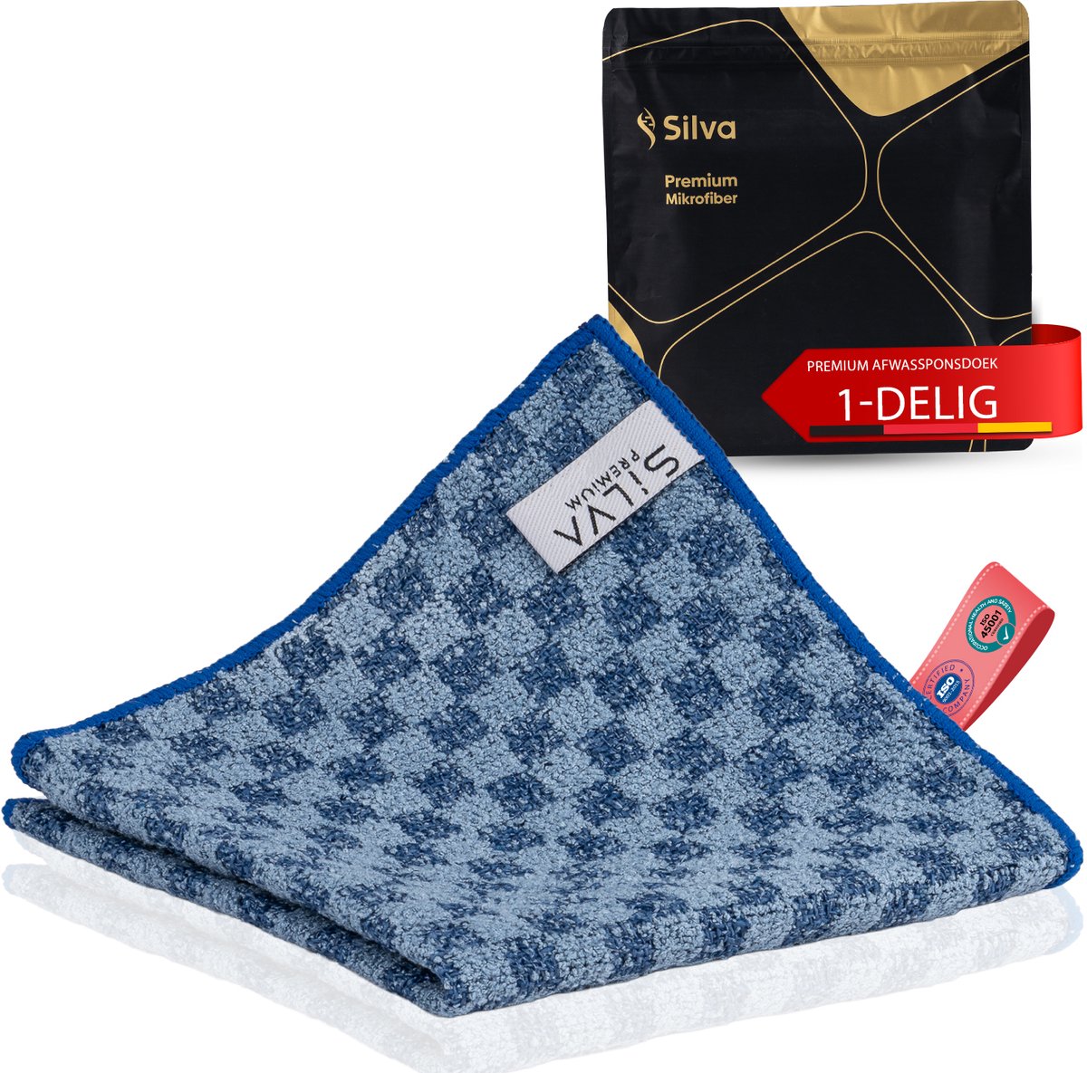 Goedkoopste Silva Microvezel Vaatdoek - Schoonmaakdoek voor Hardnekkig Vuil - 30 x 30 cm