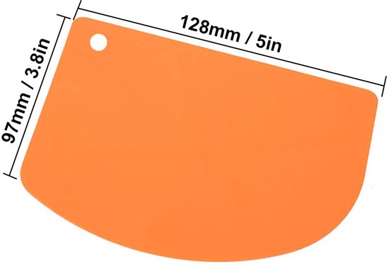 3 Stuks Deegschraper, Plastic Deegsnijder Bankschraper Deegsnijder Gereedschap Voor Brooddeeg Bakken Taart (5.3x3.6in/13.5x9.2cm Blauw Geel Wit