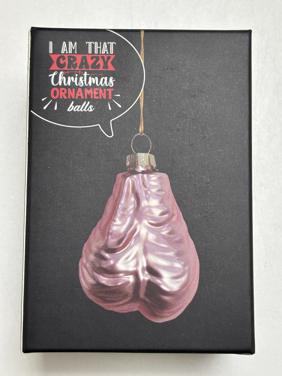 Kerst ornament in de vorm van testikels