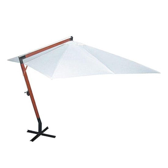 vidaXL Parasol - 300x400 cm - Wit zwevend doek van waterdicht