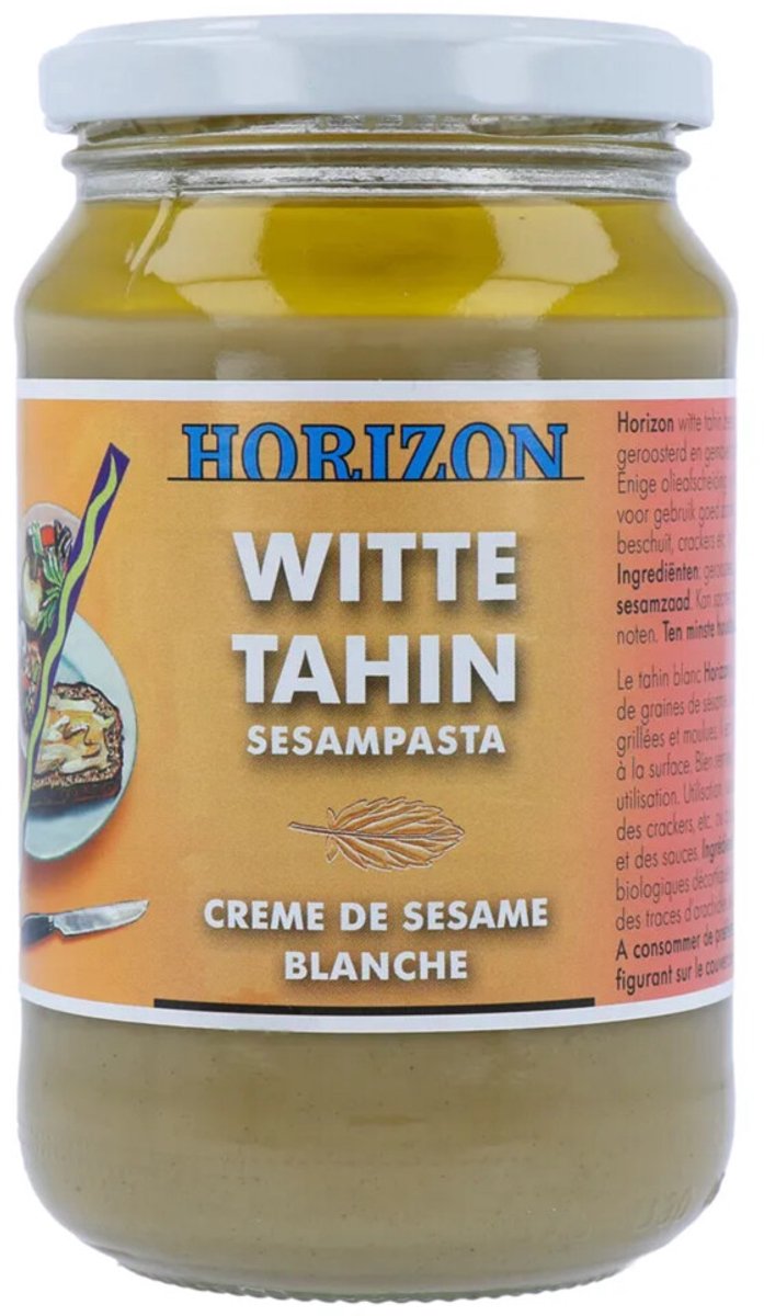 Horizon - Bio Witte Tahin Sesampasta - 3 x 350 gr - Voordeelverpakking