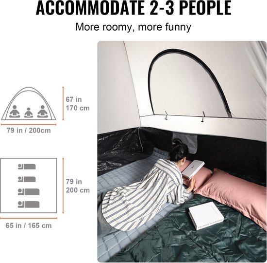 Pickup Truck Tent - Tent - Strandtent - Kampeertent - Waterdicht - PU2000mm Dubbele Laag - Geschikt voor 2-3 Personen - voor Kamperen Reizen Activiteiten van Merkloos — afbeelding 4