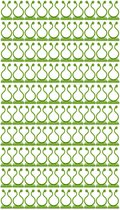 Pinces pour plantes grimpantes - 100 pièces - Pinces de support Plantes grimpantes - Support Plantes - Outil de greffage - Autocollantes - Plastique - Vert clair - 15 mm - Pour décoration intérieure et extérieure - Pour Plantes grimpantes