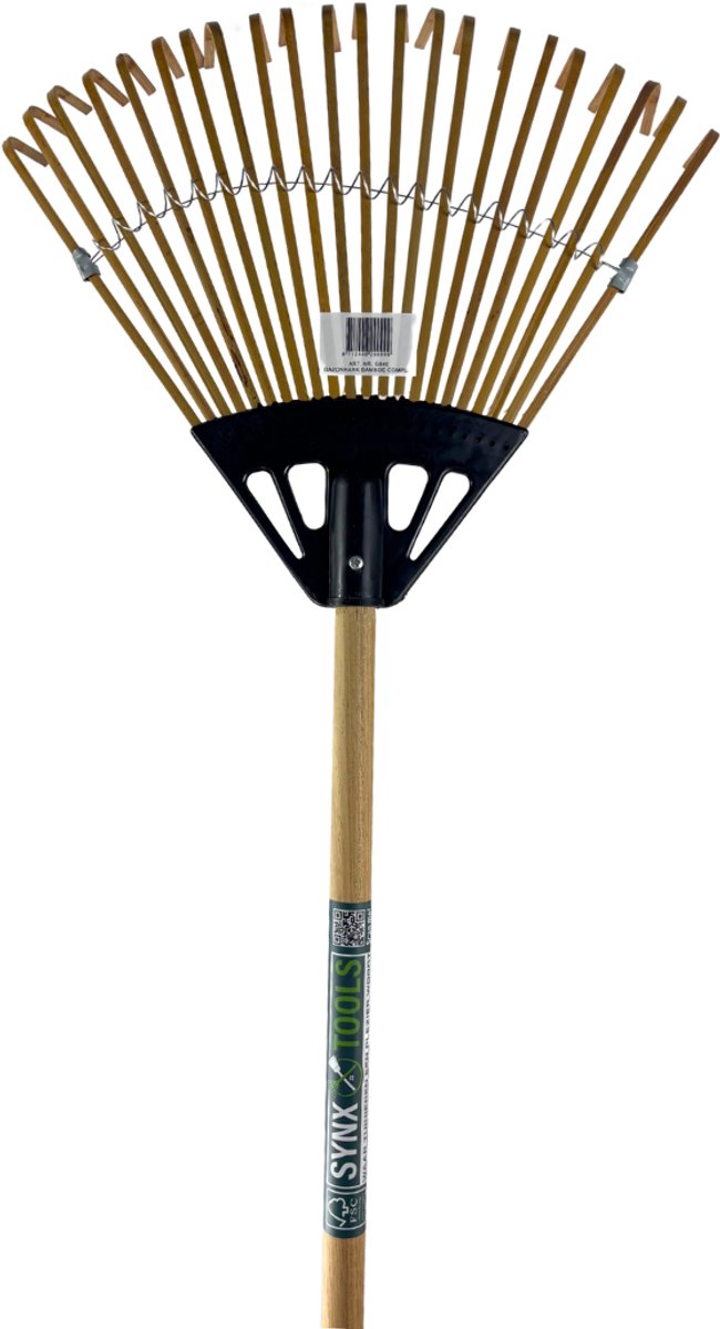 Synx Tools Gazonhark Bamboehark mini - Bladhark - Bodembewerkers - Harken - Gazon 180x220mm mm - Incl. Steel 75 cm van Synx Tools — afbeelding 5