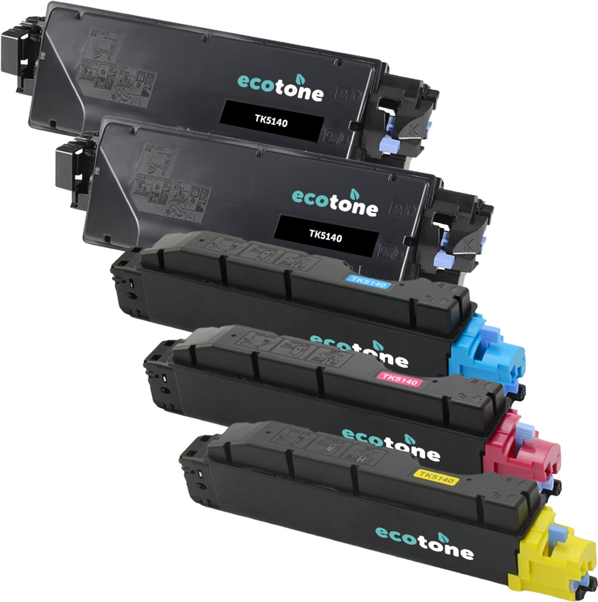 Ecopack (Replaces Kyocera TK-5140 toner) 2xBL + 1xCMY - (BL 2x7000 Pages) (CMY 3x5000 Pages)