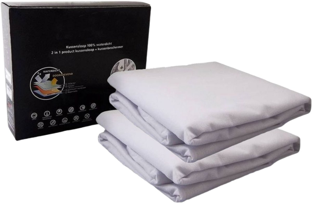 Jeannette Vite Tencel 2 stuks Kussensloop Model Exclusief - Ritssluiting - Silk Heaven - 65cm lang x 50cm breed