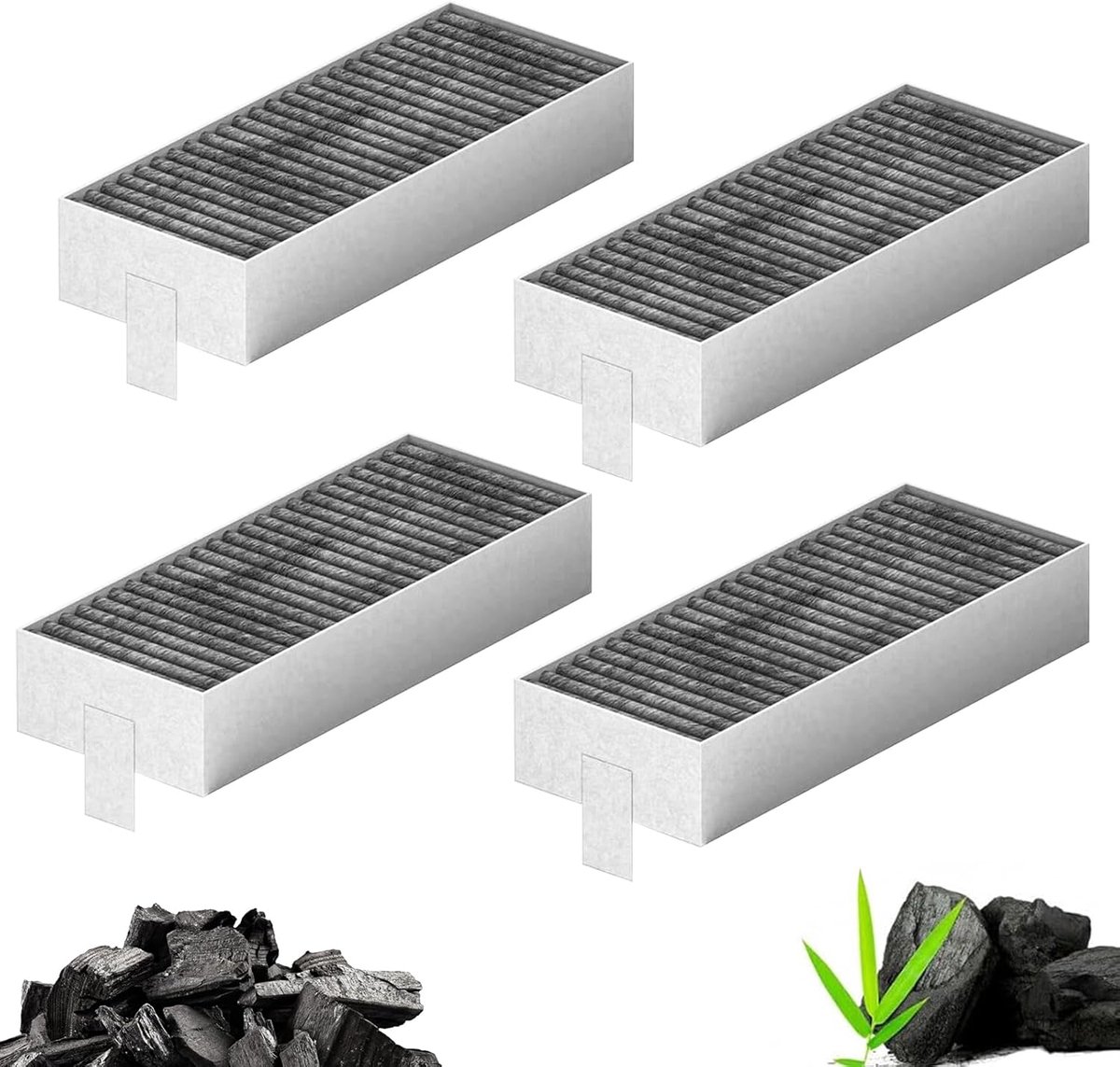 4 stuks Afzuigkap Koolstoffilter geschikt - Filter Geschikt voor afzuigkap - Koolstoffilter - Geschikt Geschikt voor Siemens HZ9VRCR0 Bosch HEZ9VRUD0 17004796