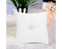 Inovra Plus - Stof bloemen kussen voor bruiloft buiten - satijn - bruiloft decoratie - strandbruiloft deco - glanzend - decoratie voor huis en tuin