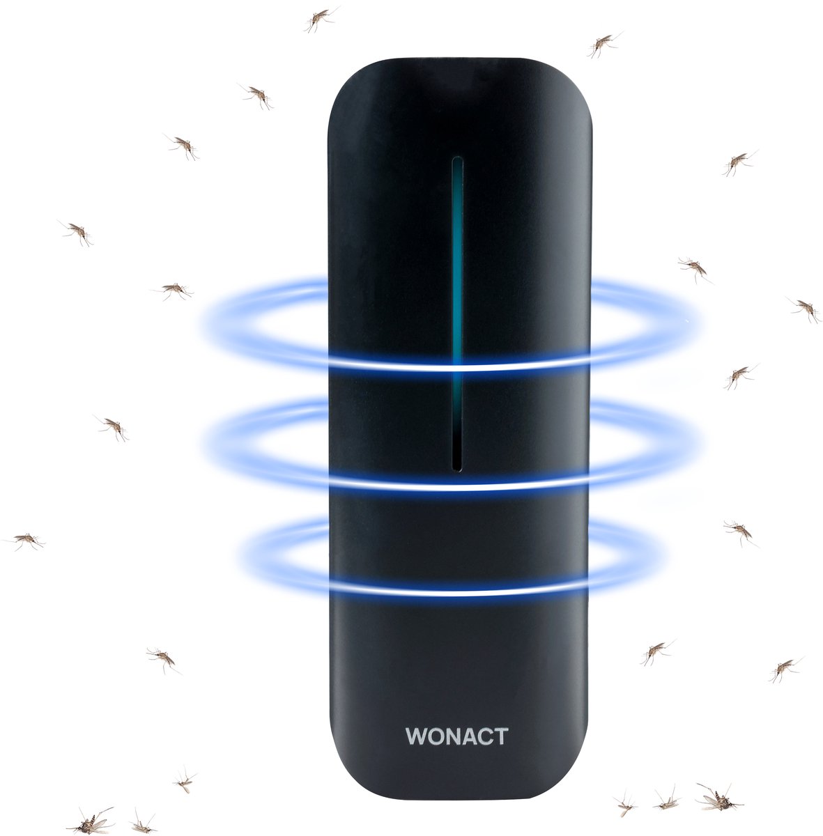 Wonact Muggenstekker - Muggenlamp - Vliegenlamp - 9W - tegen muggen, vliegen, fruitvliegjes en motten - Muggenvanger - Anti muggenstekker met aan/uitknop - Zwart - geurloos - geluidloos - met 10 lijmplaten - insectenlamp voor binnen