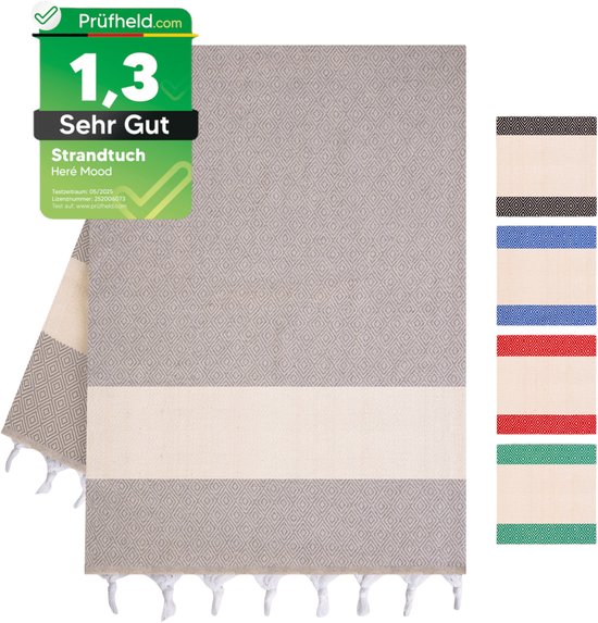 Set bain, 1 fouta + 2 serviettes 100x200 coton vert d'eau / blanc