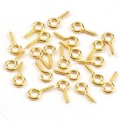 Oeillets à Visser 1200pcs - Crochets En Métal Pour Plafond, Tige à Vis Pour Création De Bijoux, Bricolage, Artisanat, Perles - 6 Couleurs, 8mm*4mm