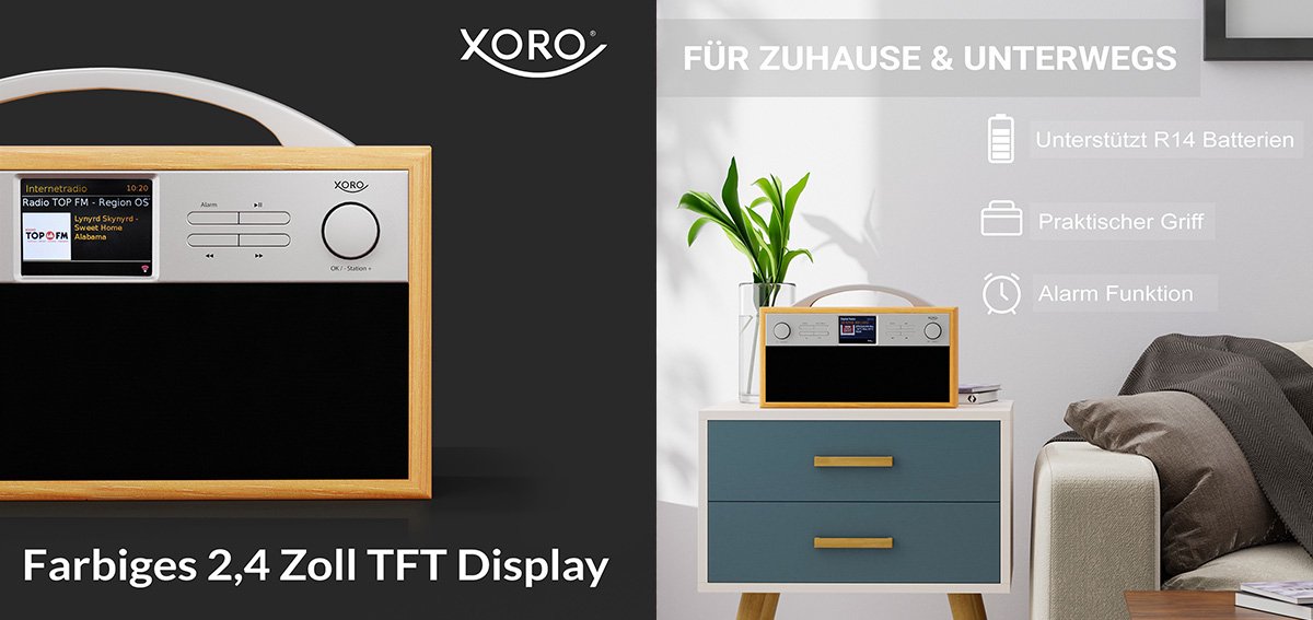 Xoro DAB 250IR WLAN internet radio met DAB+ - FM - Bluetooth en Spotify connect