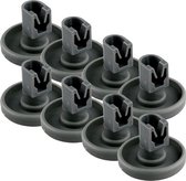 8 stuks Vaatwasser Wiel Onderkorf 40mm - Geschikt voor IKEA - AEG - Zanussi - Electrolux - Atag - Etna - Juno - Pelgrim korfwiel wieltjes wielen 50269757006 / 50286965004