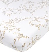 Meyco Baby Branches Hoeslaken Ledikant - Sand - 60x120cm