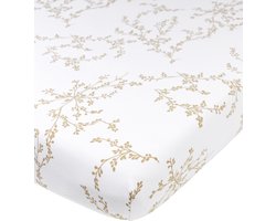 Meyco Baby Branches Hoeslaken Ledikant - Sand - 60x120cm