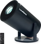 LumeWorks Luna Pro Editie 2025 - Mini Beamer - 4K Support - Smart TV - Projector - Android 11 - Thuisbioscoop - Zwart