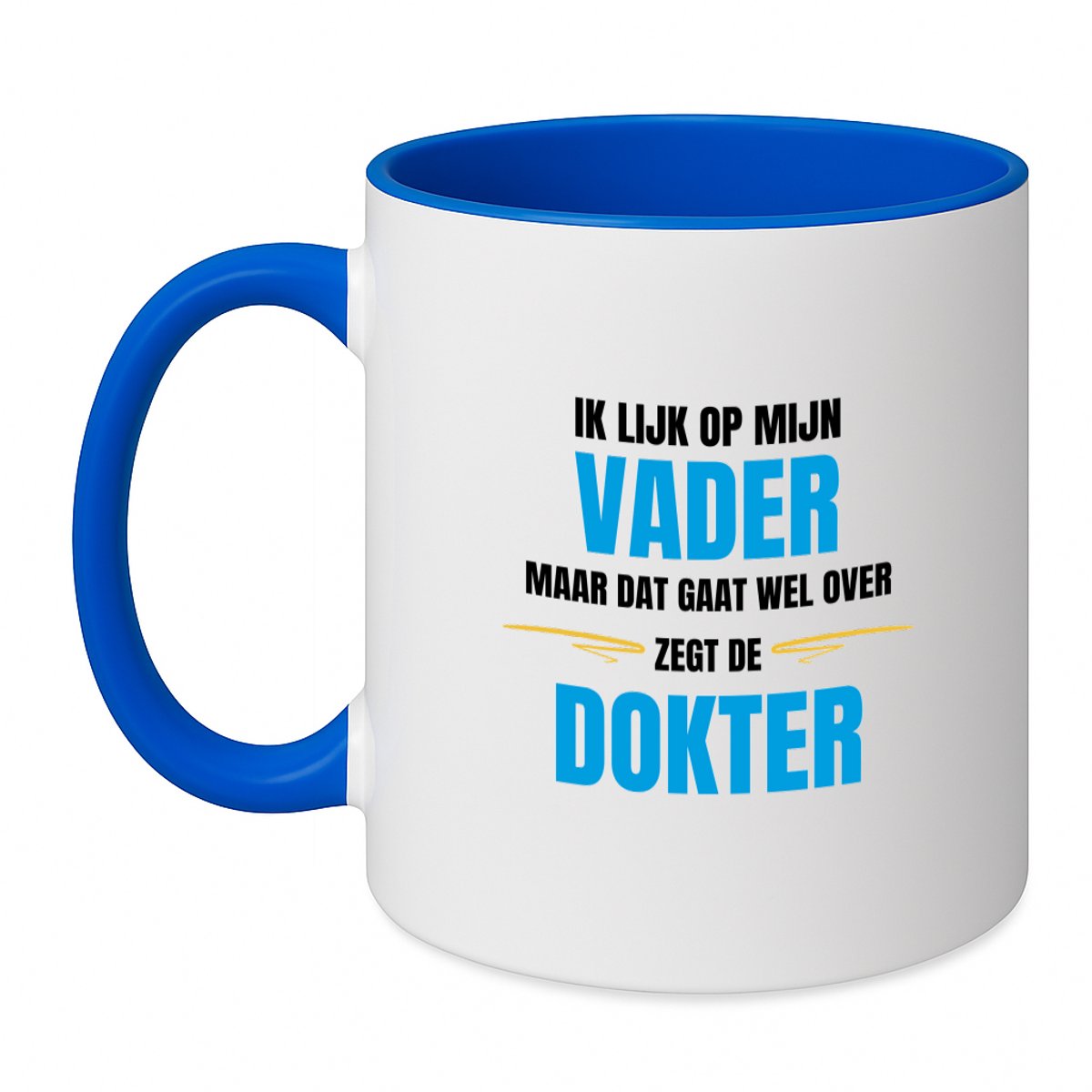 Hacebo® - Ik lijk op mijn vader koffiebeker zee blauw - liefste vader - thee mok - koffie beker - cadeautje - verjaardagscadeau - verjaardag - cadeau voor papa - cadeau - kado - geschenk - gift - koffiemok - 350 ML inhoud