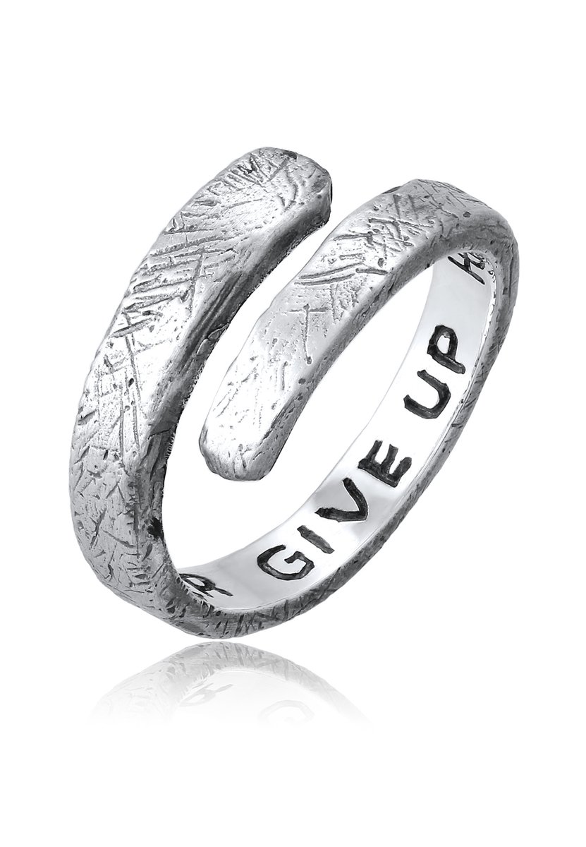 Haze & Glory - Ring - Wickelring 925 Sterling Silber - Never Give Up - Heren