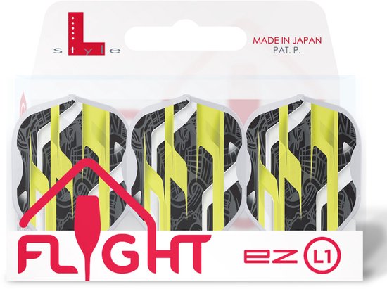 L-Style EZ L1 Mamo Series Black Clear White - Dart Flights van Merkloos — afbeelding 2