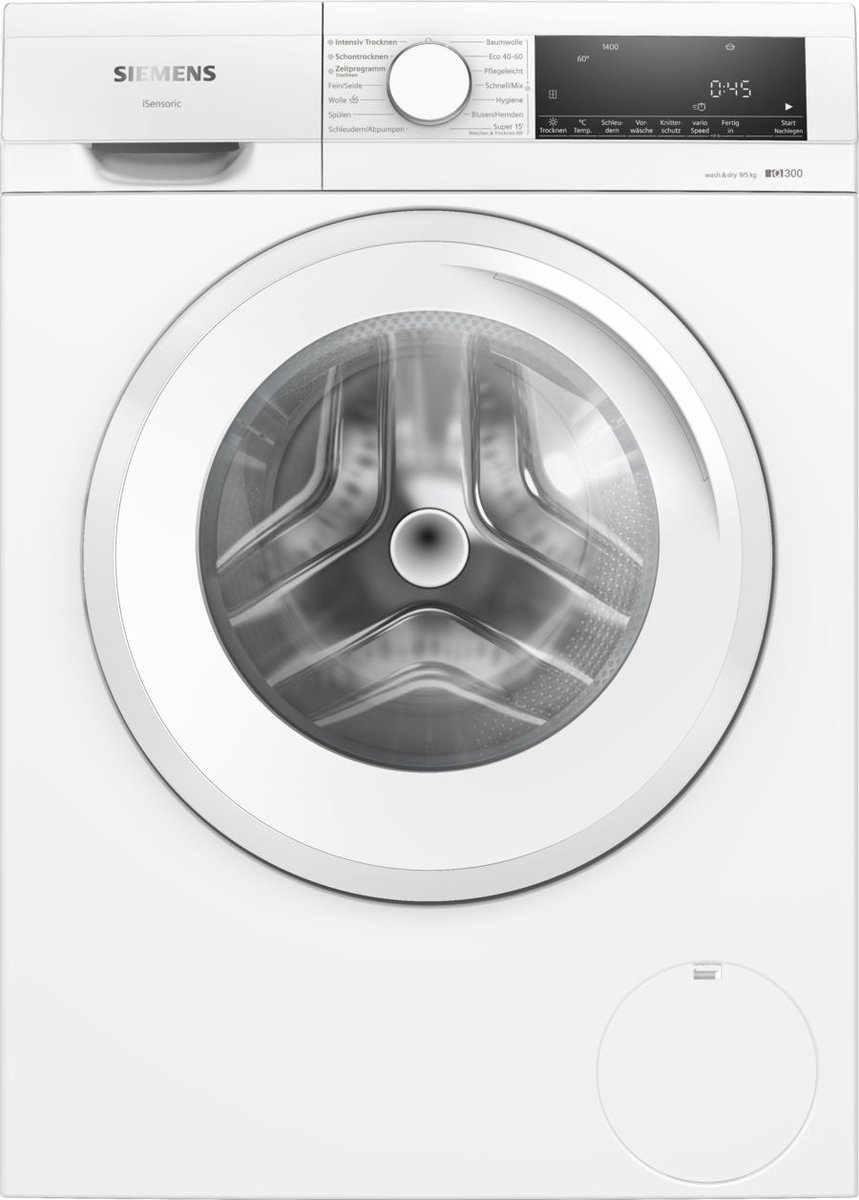 Siemens iQ300 WN34A141 Was-droogcombinatie Vrijstaand Voorbelading Wit E