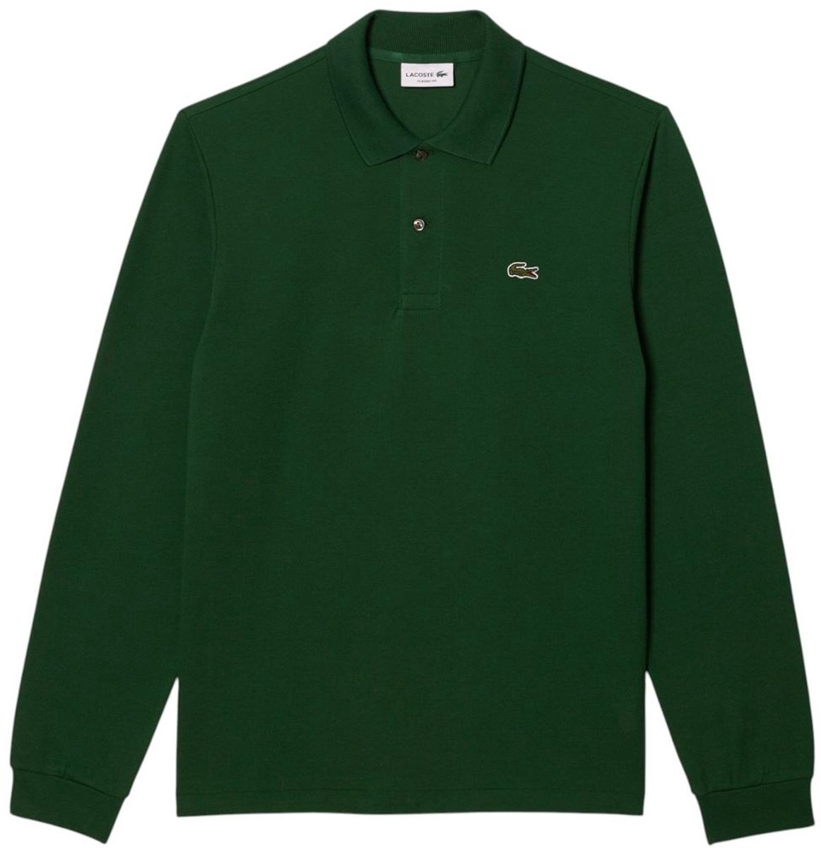 Long Sleeve Polo Knitwear with Button Fastening Polo Groen