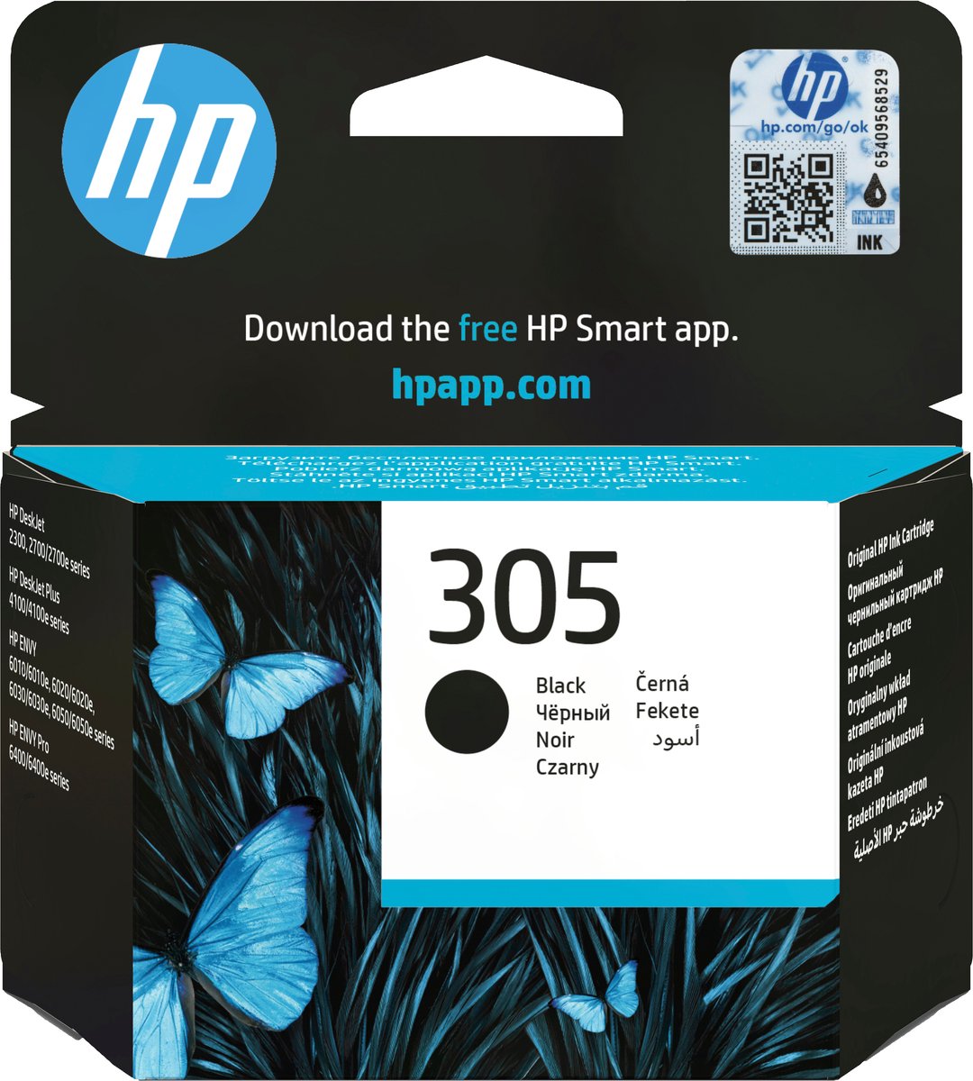 HP 305 Black Original Ink Cartridge Origineel Zwart 1 stuk(s) Normaal rendement
