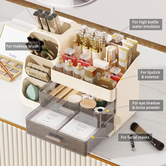 LEMIKKLE Badezimmer-Arbeitsplatten-Organizer, Badezimmer-Theke, Parfüm