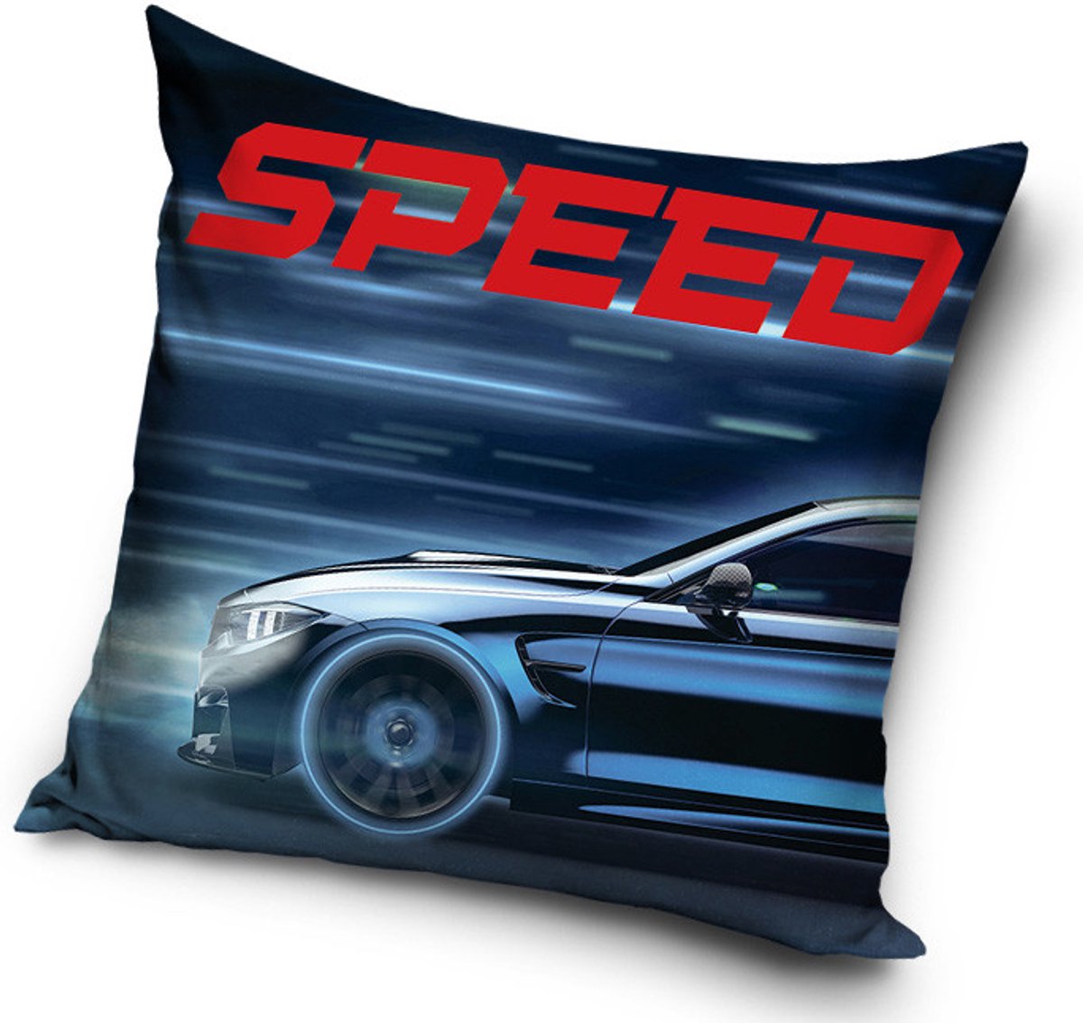 Carbotex Sierkussen Sportauto 40x40 cm (inclusief vulling) allerlei kleuren