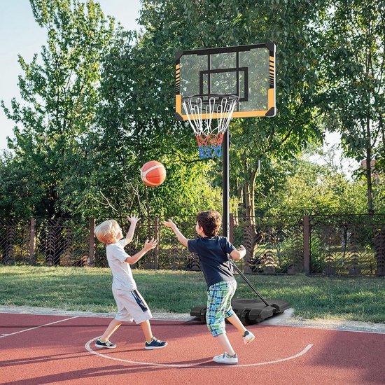 HUDORA Basketballständer All Stars 205 - höhenverstellbarer Basketballkorb mit Ständer für Kinder & Jugendliche - Mobiler Outdoor Basketballkorb für den Garten - Stand-Basketballkorb mit Rollen