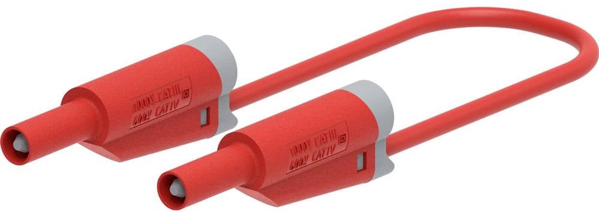Electro PJP 2712-IEC-CD1-25R Meetsnoer Bananenstekker 4 mm 25 cm Rood 1 stuk(s)