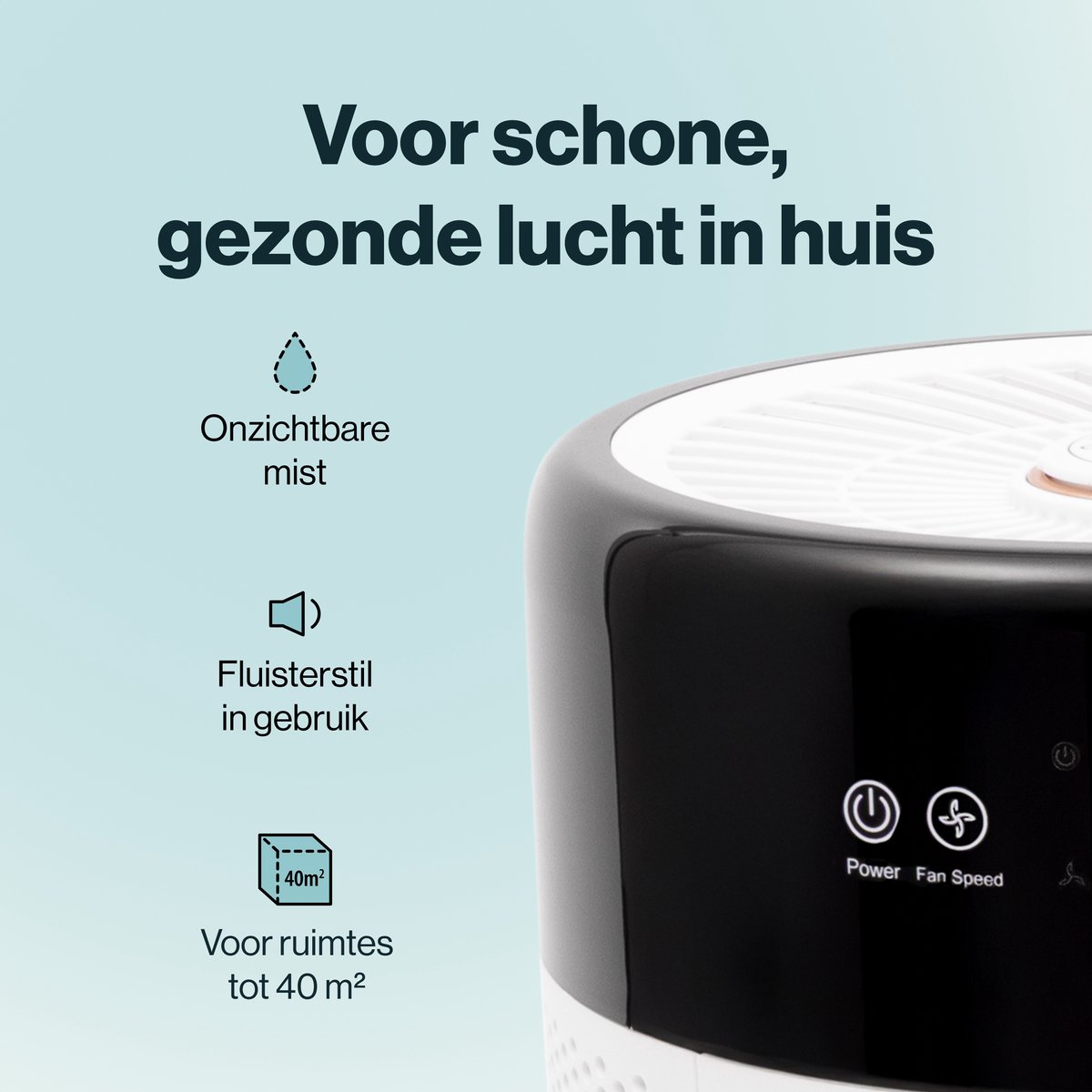 BoFlow® EvoMist40 Luchtbevochtiger - Top Filling - 3-in-1: Luchtbevochtiger met Filter, UV-lamp en Aromatherapie thumbnail 3