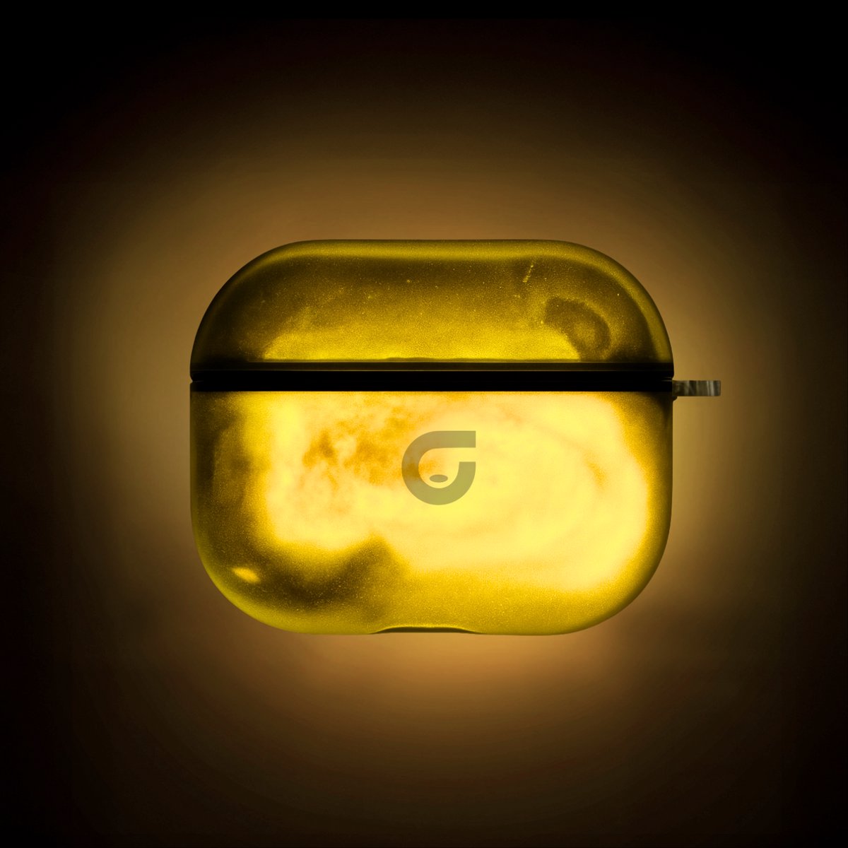 GlowsandGuards - Airpods pro hoesje - Glow in the dark - Inclusief UV lampje om op te lichten - AirPods pro case - Hét satisfying AirPods hoesje - AirPods Pro - Geel