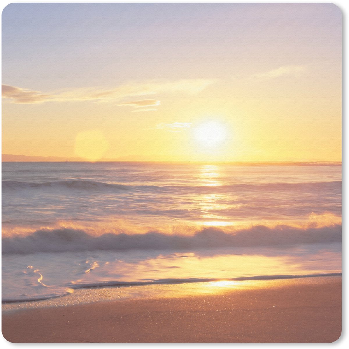 Muismat 30x30 cm - Mousepad Zonsondergang - Strand - Brug - Muismatten