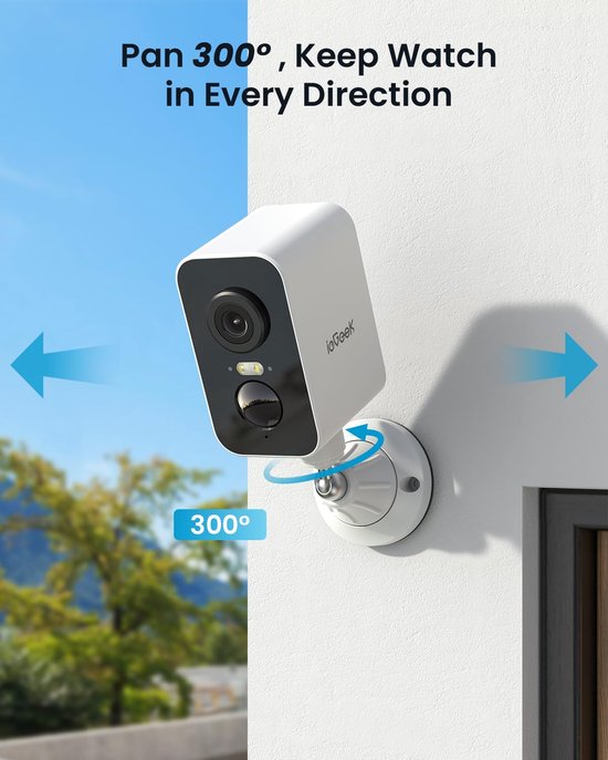 ieGeek 4G LTE mobiele beveiligingscamera - draadloos voor buiten - geen wifi - camera op zonne-energie - 2K-kleuren nachtzicht - tweerichtingsaudio — afbeelding 4