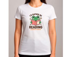 I'd Rather be Reading - T Shirt - Books - Floral - BookLovers - Cute - BookAddict - Boeken - Boekenliefde - Boekenverslaafd