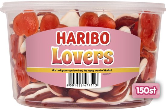 Haribo Lovers - snoep met schuim - 150 stuks silo