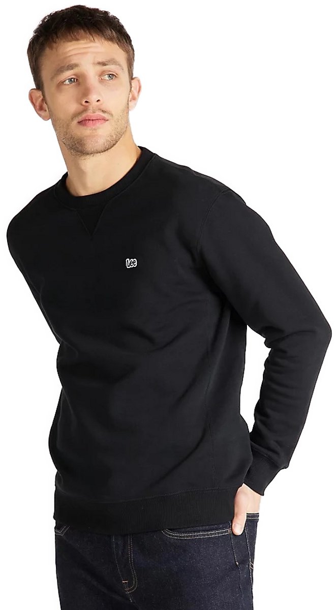 Lee Heren Sweatshirt regular fit Zwart 3XL Ronde Hals Volwassenen
