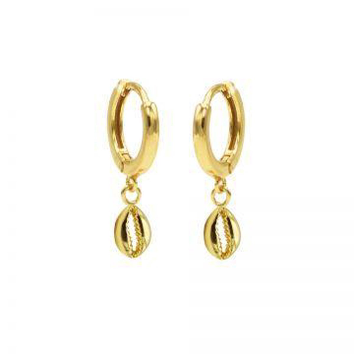 Karma hinged hoops symbool shell 3 gold M2338HIN
